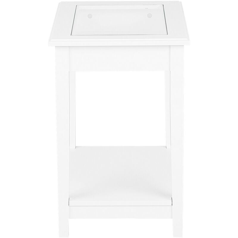 Tavolino con Piano in Vetro Bianco ATTU Tavolino con Piano in Vetro Bianco ATTU