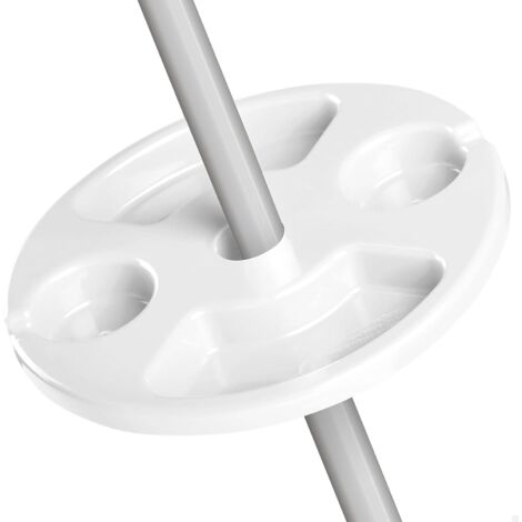 Tavolino con Vassoio a 4 Scomparti per Ombrellone bianco CM 30 da spiaggia mare giardino Piscina Terrazzo