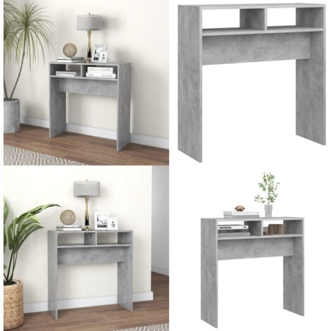 Tavolino Consolle Grigio Cemento 78x30x80cm Legno Multistrato - Tavolino ingresso - Tavolino da ingresso
