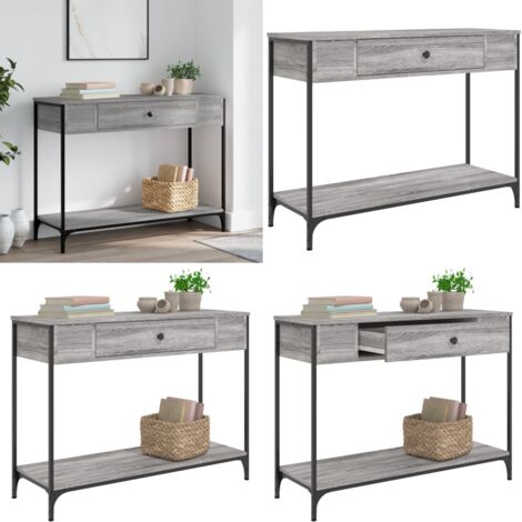 Tavolino Consolle Grigio Sonoma 100x34,5x75cm Legno Multistrato - Tavolino consolle - Tavolino da soggiorno