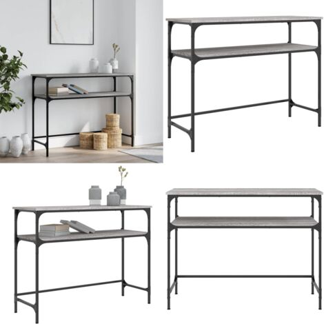 Tavolino Consolle Grigio Sonoma 100x35,5x75cm Legno Multistrato - Tavolino consolle - Tavolino da soggiorno