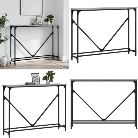 Tavolino Consolle Grigio Sonoma 102x22,5x75cm Legno Multistrato - Tavolo da ingresso - Tavolo da soggiorno