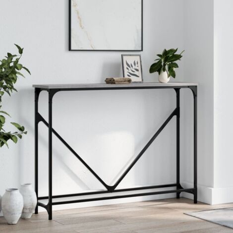 Tavolino Consolle Grigio Sonoma 102x22,5x75cm Legno Multistrato vidaXL