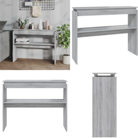 Tavolino Consolle Grigio Sonoma 102x30x80 cm Legno Multistrato - Tavolino da ingresso - Tavolino da soggiorno