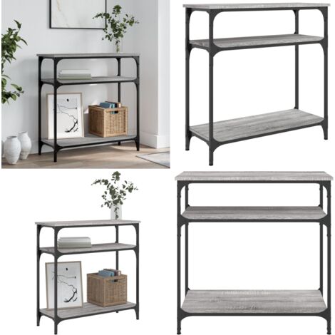 Tavolino Consolle Grigio Sonoma 75x29x75cm in Legno Multistrato - Tavolino da ingresso - Tavolino da soggiorno