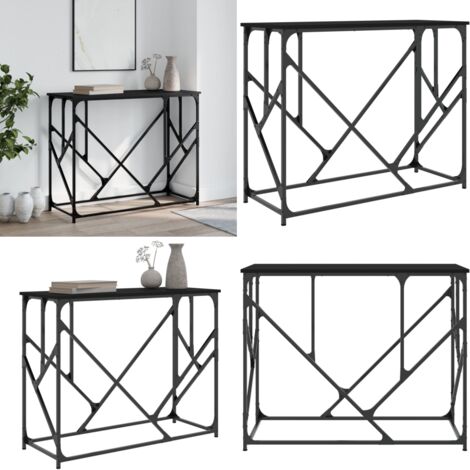 Tavolino Consolle Nero 100x40x80 cm in Legno Multistrato - Tavolo da ingresso - Tavolo da soggiorno