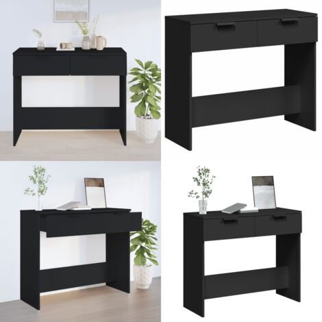 Tavolino Consolle Nero 90x36x75 cm in Legno Multistrato - Tavolo da ingresso - Tavolo in legno multistrato