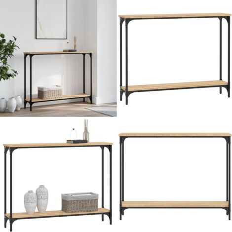 Tavolino Consolle Rovere Sonoma 100x22,5x75cm Legno Multistrato - Tavolo da ingresso - Tavolo da soggiorno