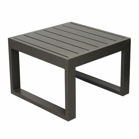 Tavolino Cuba 45x45x32 h cm in Alluminio Taupe