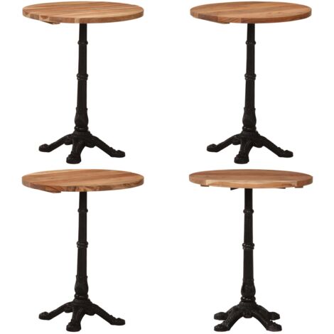 Tavolino da Bistrot Ø60x76 cm in Legno Massello di Acacia - Tavolo da Bistrot - Tavolo in Acacia