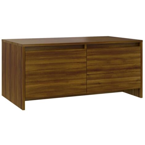 Tavolino da caffè con cassetti, design senza tempo, 90 x 50 x 41,5 cm, legno ingegnerizzato marrone DEC038818