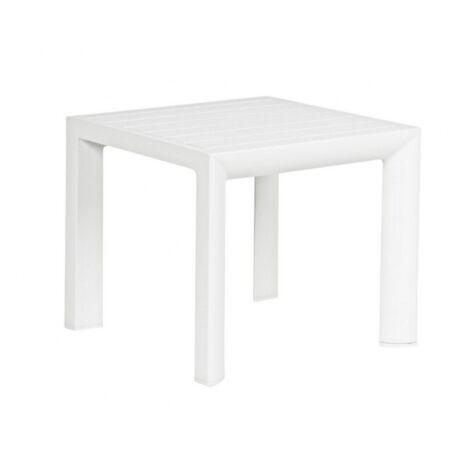 Tavolino da caffe "Cruise" per lettino da esterno e giardino 40 cm in alluminio -Bianco