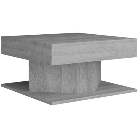Tavolino da caffè dal design moderno 57 x 57 x 30 cm in legno ingegnerizzato grigio DEC040051