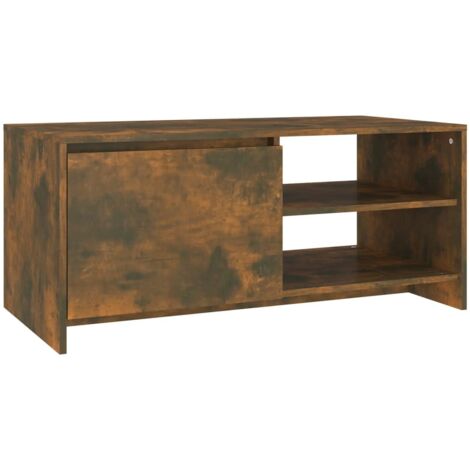 Tavolino da caffè dal design moderno e contemporaneo 102 x 50 x 45 cm in legno ingegnerizzato marrone DEC038375