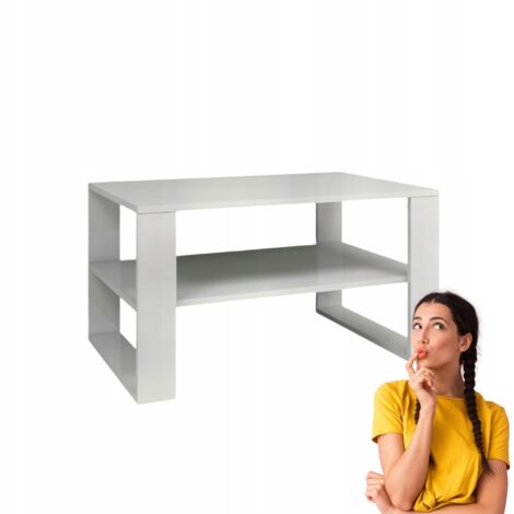 Tavolino da caffè Kashmir moderno ed elegante con ripiano  90x58x50 cm