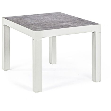 Tavolino da caffe "Kledi" per lettino da esterno e giardino 50 cm in alluminio -Antracite