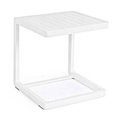 Tavolino da caffe "Konnor " per lettino da esterno e giardino 40 cm in alluminio -Rosa