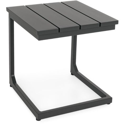 Tavolo tavolino quadrato con piede centrale per Bar Bistrot in Alluminio  70x70 cm interno e esterno balcone casa giardino