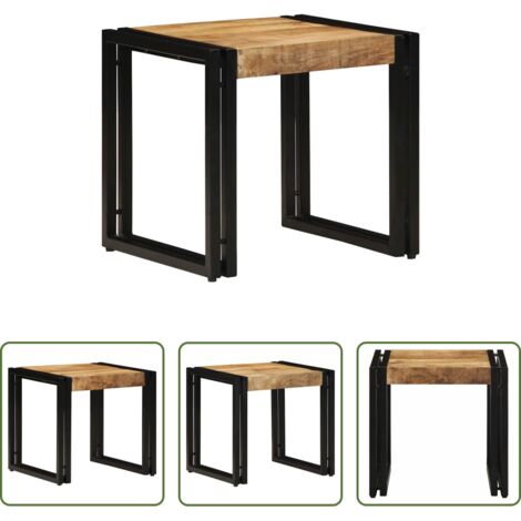 Tavolino da caffè -  Tavolino da salotto 40 x 40 x 38 cm Legno di mango massello