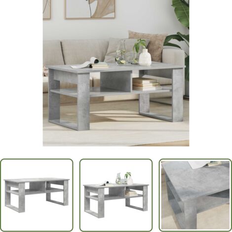 Tavolino da caffè -  Tavolino da salotto Grigio cemento 96 x 54 x 44 cm