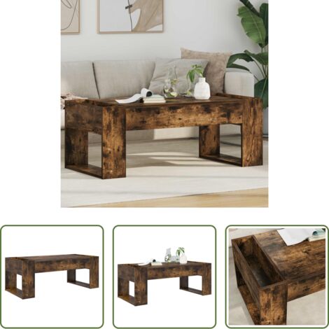 Tavolino da caffè -  Tavolino da salotto Rovere fumé 110 x 50 x 41 cm