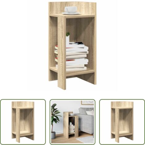 Tavolino da caffè -  Tavolino Laterale con Ripiano Rovere Sonoma 25,5x27x60 cm