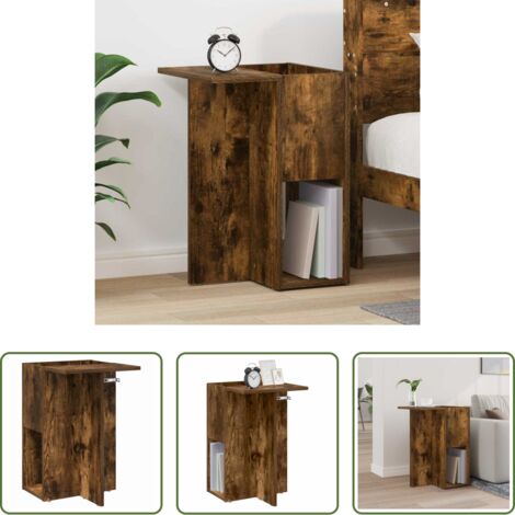 Tavolino da caffè -  Tavolino Rovere fumé 35 x 40 x 55 cm Legno multistrato