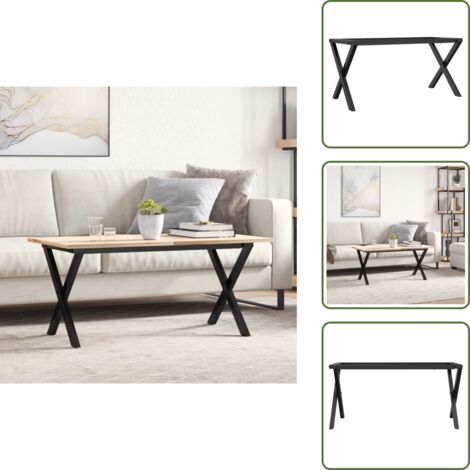 Tavolino da caffè - vidaXL Telaio Gambe a X per Tavolino da Salotto 90x30x43 cm in Acciaio - Gambe per tavolo