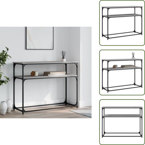 Tavolino da corridoio - vidaXL Tavolino Consolle Grigio Sonoma 100x35,5x75cm Legno Multistrato - Tavolino in legno multistrato