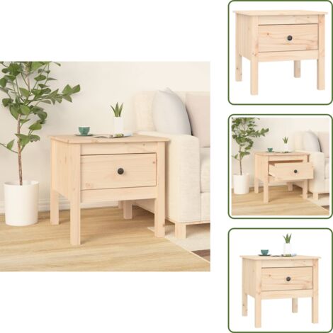 Tavolino da divano - vidaXL Tavolino 50x50x49 cm Legno Massello di Pino - Tavolino da camera