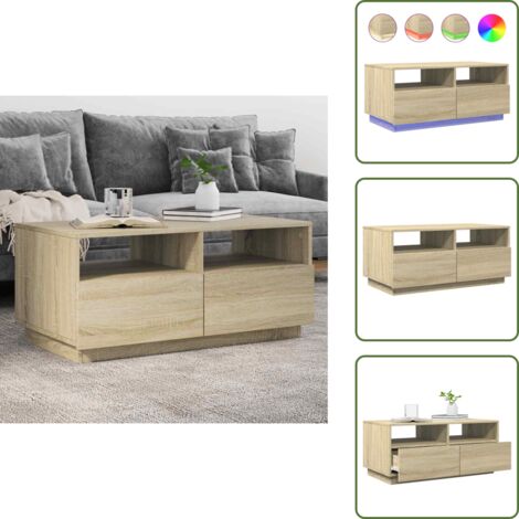 Tavolino da divano - vidaXL Tavolino da Salotto Gambe in Metallo Rovere Sonoma 90x49x40 cm - Tavolino laterale