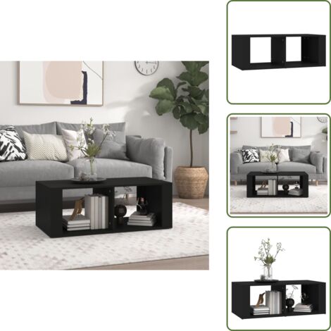Tavolino da divano - vidaXL Tavolino da Salotto Nero 100x50x36 cm in Legno Multistrato - Tavolino decorativo
