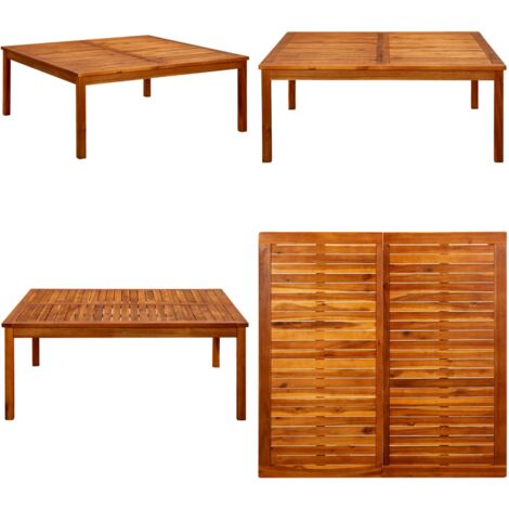 Tavolino da Giardino 110x110x45 cm in Legno Massello di Acacia - Tavolo in legno - Tavolo da esterno