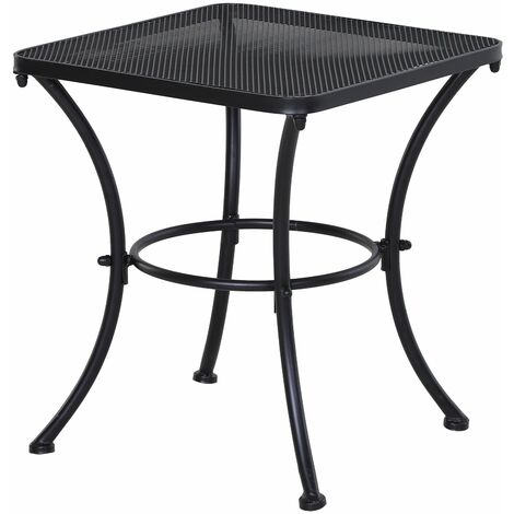 Tavolino da Giardino 45x45x50 cm in Acciaio Nero