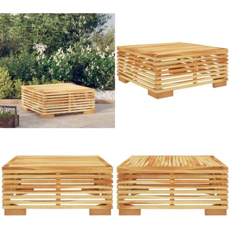 Tavolino da Giardino 69,5x69,5x31 cm in Legno Massello di Teak - Tavolino esterno - Tavolino da giardino teak