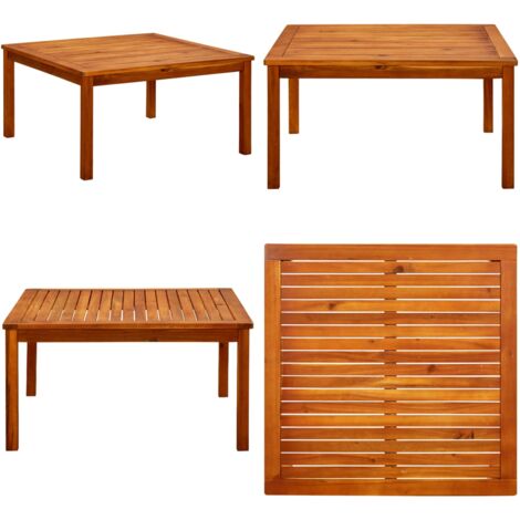 Tavolino da Giardino 85x85x45 cm in Legno Massello di Acacia - Tavolo in legno - Tavolo da giardino in acacia