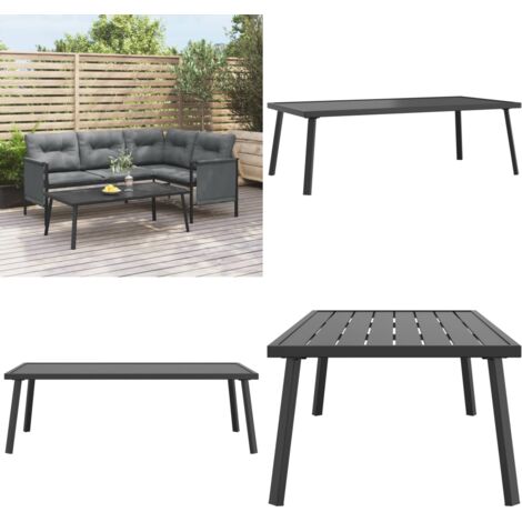 Tavolino da Giardino Antracite 110x55x35 cm Acciaio - Tavolo da patio - Tavolo in acciaio