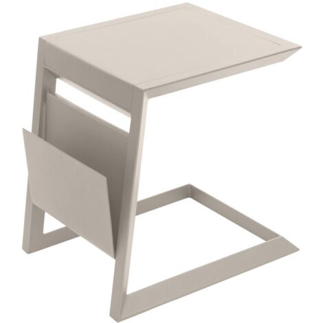 Tavolino da giardino quadrato allure in argilla 55 x 45 x 55 cm in alluminio  - Hespéride