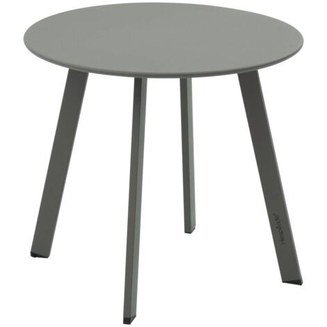 Tavolino da giardino rotondo in acciaio saona, verde alloro 70 x 40 cm  - Hespéride