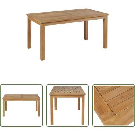 Tavolino da giardino -  Tavolino da Salotto in Legno di Teak 90x50x45 cm