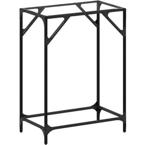 Tavolino da ingresso moderno consolle mobile da ingresso 60 x 35 x 81 cm vetro trasparente e acciaio DEC031351