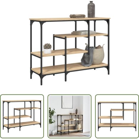 Tavolino da ingresso -  Tavolino Consolle con Ripiani Rovere Sonoma 100x35x75 cm