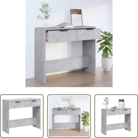 Tavolino da ingresso -  Tavolino da Salotto Grigio Cemento 90x36x75cm Legno Multistrato