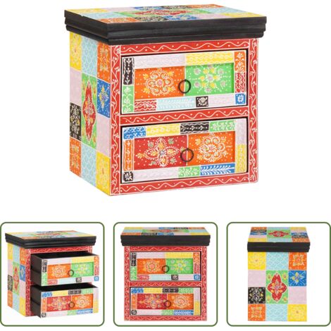 Tavolino da notte -  Armadio da Notte con cassetto 2 pcs Multicolore 40 x 30 x 40 cm