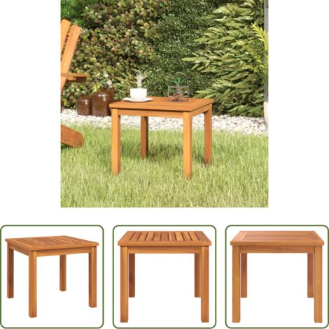 Tavolino da patio - Tavolino da Salotto 40x40x36 cm in Legno Massello di Acacia