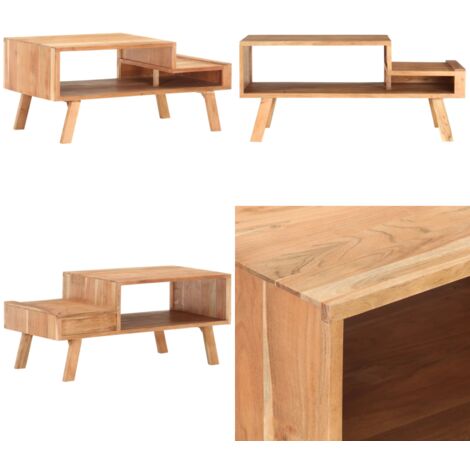 Tavolino da Salotto 100x50x45 cm in Legno Massello di Acacia - Tavolino in legno - Tavolino in acacia