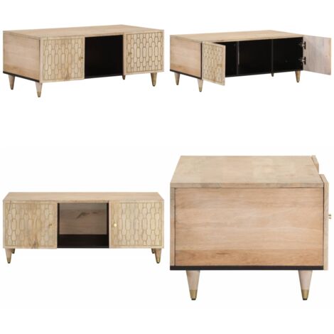 Tavolino da Salotto 100x54x40 cm in Legno Massello di Mango - Tavolino in legno - Tavolino in legno di mango