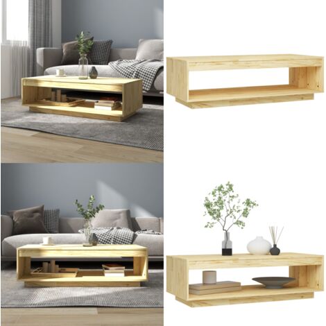 Tavolino da Salotto 110x50x33,5 cm in Legno Massello di Pino - Tavolino in pino - Tavolino moderno