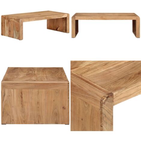 Tavolino da Salotto 110x55x35 cm in Legno Massello di Acacia - Tavolo in acacia - Tavolino rustico
