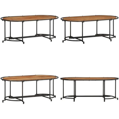 Tavolino da Salotto 110x55x40 cm in Legno Massello di Acacia - Tavolo in legno - Tavolo in acacia